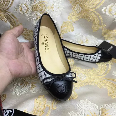 CHANEL Shallow mouth flat shoes Women--035